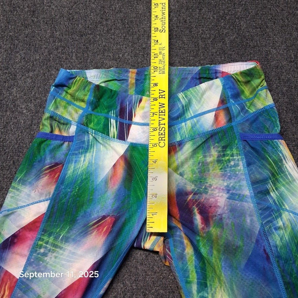 Athleta Tropea Dobby Be Free Knicker Abstract Tropical Leggings Size‎ Small - Picture 7 of 9